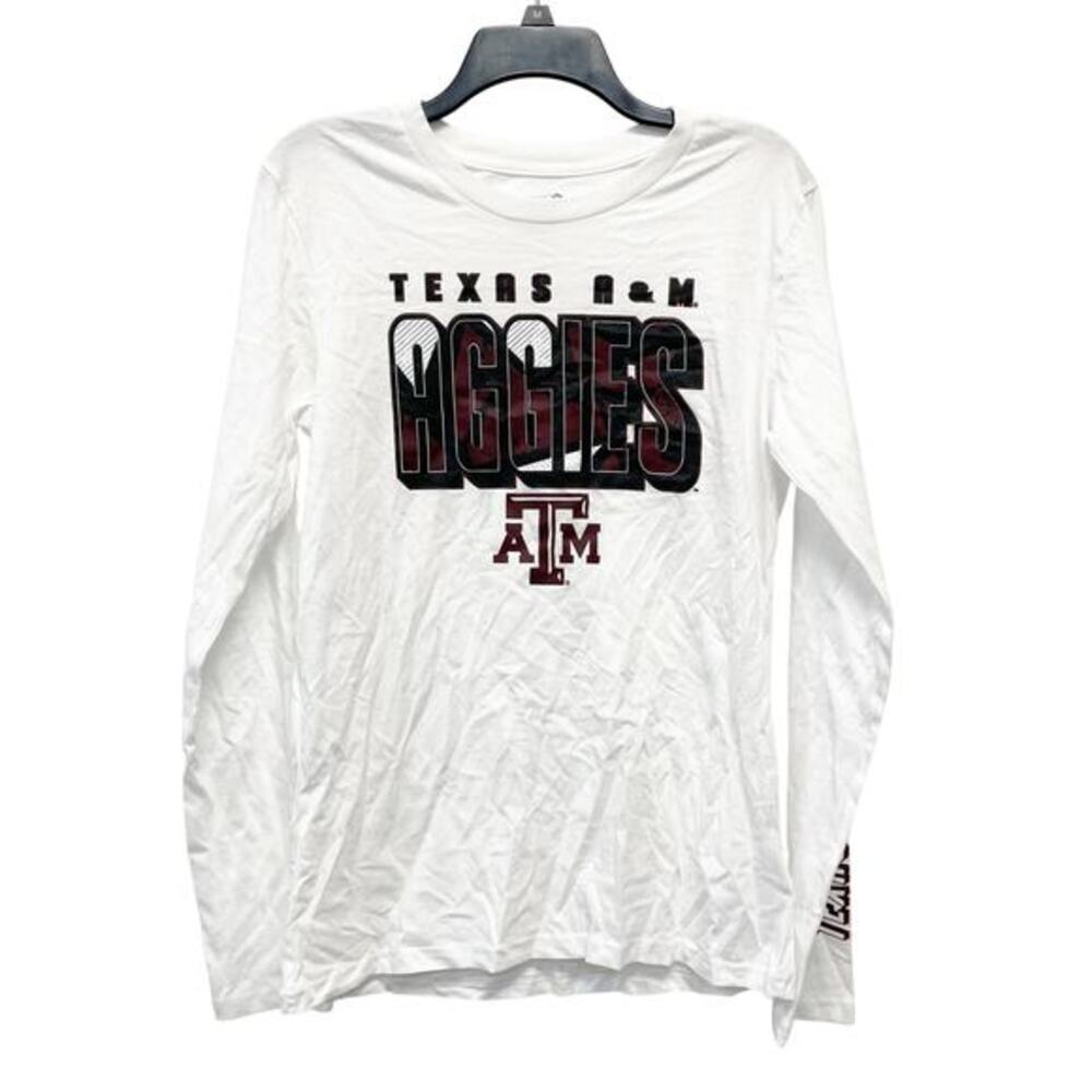 Gen 2 Youth Texas A&M Aggies White Cotton Long Sleeve T-Shirt Size XL‎
